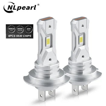Nlpearl 12v H7 LED Lemputes 18000LM Ventiliatoriaus Žibintas Belaidės Mini 60W žibintas Automobilių Žibintų SPT LED Lemputės 6000K Xenon Balta