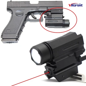 Taktinis Pistoletas Glock Pagal Montuojamas Raudonojo Lazerio Akyse, + Pagal Montuojamas Degiklis Derinys Medžioklės Glock 17 19 Ir 20mm Kelio Pistoletas 3